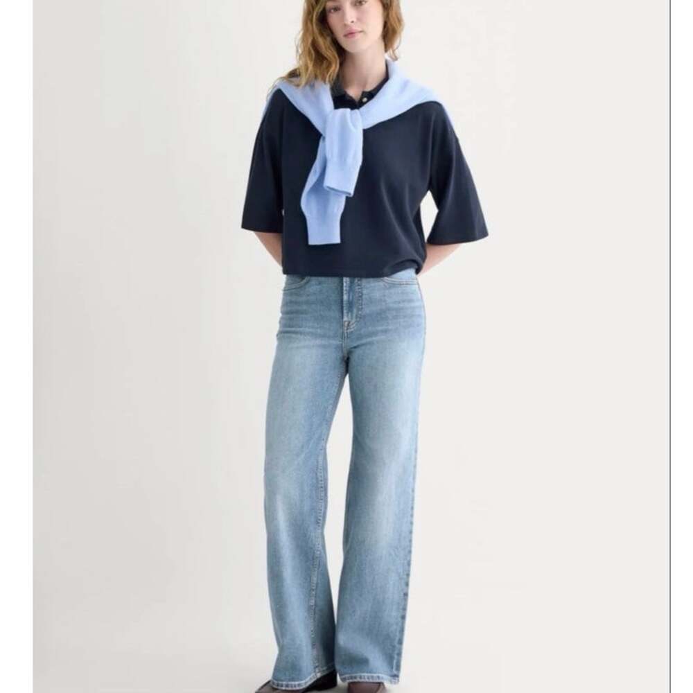 Everlane THE WAY-HIGH® SAILOR JEAN 2.0 in Medium Wash Size 24 NWT! - Picture 1 of 11